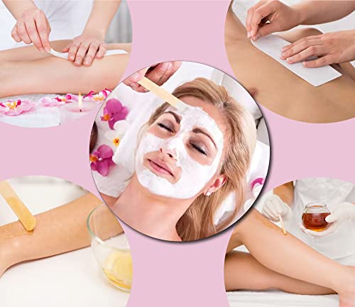Image of Mibly 4 Style 400 Pcs Assorted Wooden Wax Sticks for Body Legs Face and Small Medium Large Sizes Eyebrow Waxing Applicator Spatulas for (400 Piece Set)