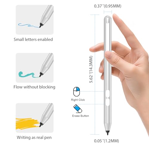 Image of Microsoft Surface Pen - Compatible with Pro 11 /9 /8 /X /10 /7+ /7 /6 /5 /4 /3, Go 4 /3 /2 /1, Laptop /Studio /Book 5 /4 /3 /2 /1, Palm Rejection, 1024 Pressure Sensitivity, 100 Days Working