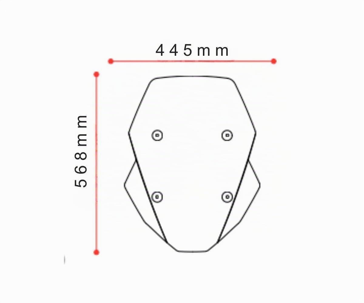 Cupolino Moto Parabrezza Plexiglass JD9 Touring FUME' CHIARO Compatibile con CF MOTO 800MT 2022-2025
