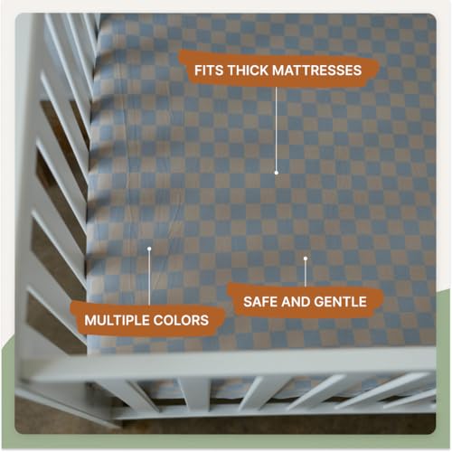 Image of Parker Baby Soft & Durable Fitted Baby Crib Sheets | Snug Fit for Standard Crib Mattresses | Machine Washable, Fade-Resistant & Modern Nursery Designs