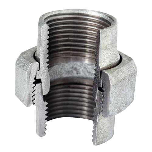 10 unidades – Atusa cónico de unión nº 340 i/i – 1/2 pulgadas de hierro maleable, galvanizado, conector de tubería para tuberías de agua fría en el suministro de agua potable, para la construcción de
