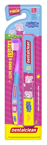 Dentalclean Escova de Dente Infantil Peppa Pig com Estojo Escolar Sortido, Macia