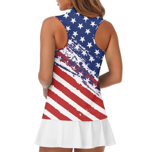 Suobstales Sleeveless Golf Polo Shirts for Women Quick Dry Collared Polo Shirts Athletic Tank Tops Lightweight Tennis Shirts3