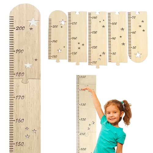 Toise En Bois Pour Enfants Rose - 70 Cm à 155 Cm - Décoration Chambre D'Enfant Et Idée Cadeau Naissance