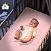 Cute Castle Baby Waterproof Crib Mattress Protector, 27x39 Inch (Pack of 2), Pink