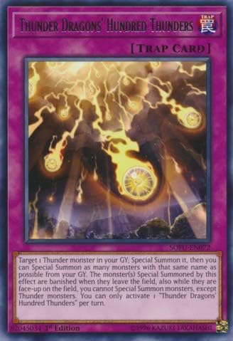 Yu-Gi-Oh! - Thunder Dragons' Hundred Thunders - SOFU-EN072 - Rare - 1st Edition - Soul Fusion