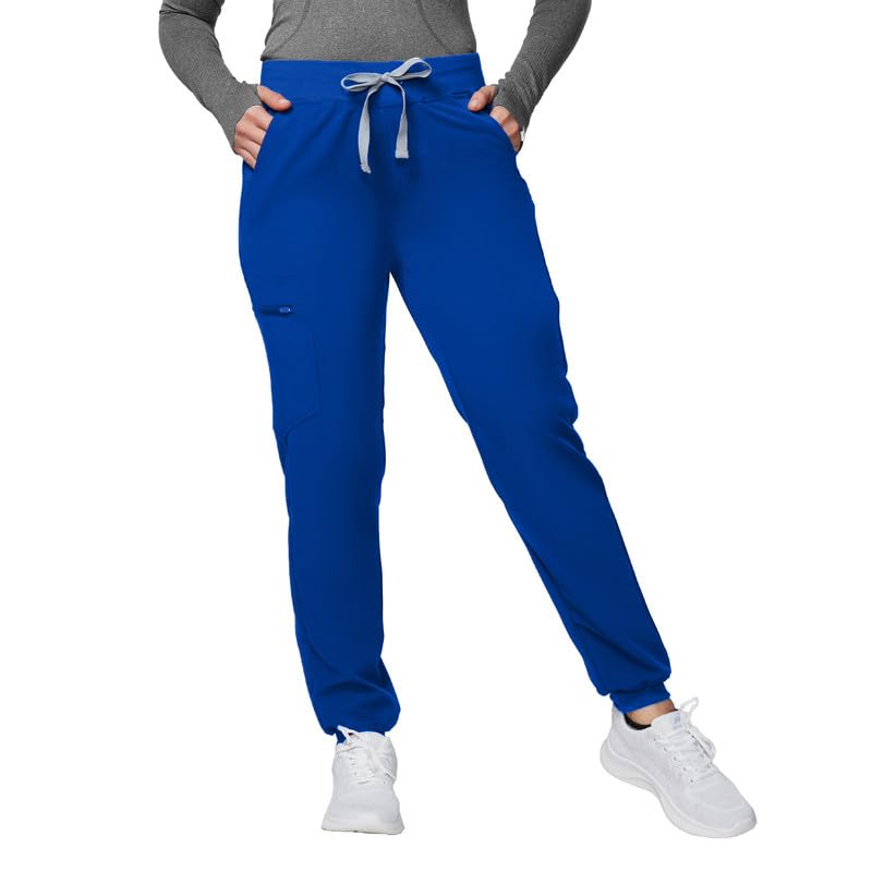 Image of Kitmaz Women's Scrub Jogger Pants, Mid Rise 4-Way Stretch, 5 Pockets | 4-way stretch, slim fit, anti-static, anti-wrinkle, machine washable