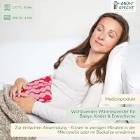 GRÜNSPECHT Kirschkern-Kissen 19 x 19cm, 100% Baumwolle, rot – Ansicht 4