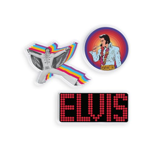 Image of Desert Cactus Elvis Presley Magnet 3-Pack (Set C) | Officially Licensed 3 Pack Decorative Logo Acrylic Magnet for Souvenirs, Fridge and Collectible