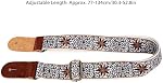 Ukulele Shoulder Strap, Embroidered Adjustable Ukulele Strap for 4 String Musical Instruments, Stylish and Comfortable for Musicians, Students, and Travelers