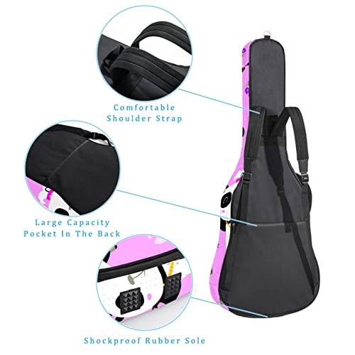 Hondank Bright Doodle Elephants Art Étui de guitare pleine taille rembourré pour guitare acoustique classique… - Les Beatles, Paul McCartney, John Lennon, RIngo Starr, George Harrison Hondank Bright Doodle Elephants Art Étui de guitare pleine taille rembourré pour guitare acoustique classique… – Image 4