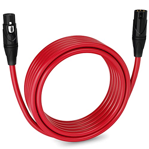 Lyxpro 20 Feet Xlr Microphone Cable Balanced Male To Female 3 Pin Mic Cord For Powered Speakers Audio Interface Professional Pro Audio Performance And Recording Devices - Red #TOP28