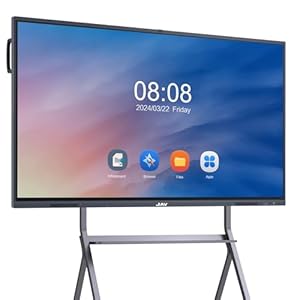 JAV Smart Board, 65” 4K UHD Interactive Whiteboard, All in One Smartboard for Office, Digital Smart Whiteboard Built in Dual System and 13MP Camera for Classroom (Wall Mount Included)