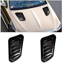 Dickno 2PCS Car Hood Air Vent Cover, Universal Automotive Bonnet Air Vents Engine Hood Scoop, Front Air Vents Engine Hood Cover Trim, Vehicle Exterior Decor Accessories for Most Cars Black