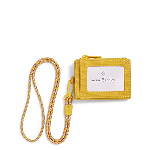 Vera Bradley Women's Recycled Lighten Up Reactive Lanyard Card Case With Rfid Protection, Goldenrod, One Size #TOP11