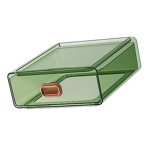 Housoutil Storage Box for Jewelry and Sundries Stackable Desktop Organizer with Seal Design for Easy Access and Dust Prevention for Dresser Vanity present Use