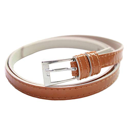 Hot Sale Beautiful Woman Multicolor Small Pure Candy Color Thin Leather Belt Ms