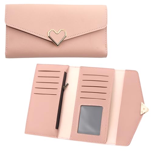 Image of Kraptick Women's Wallet -Stylish and Compact Purse Clutch Wallet for Women, Stylish Card Coin Holder, Debit Card Holder, Money Organizer and Travel Wallet for Women with 13 Slots (Light Pink)
