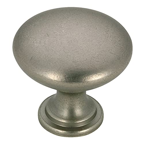 Image of Richelieu Hardware BP9041142 Copperfield Collection 1 3 /16-inch (30 mm) Pewter Functional Cabinet and Drawer Mushroom Knob for Kitchen, Bathroom, and Furniture