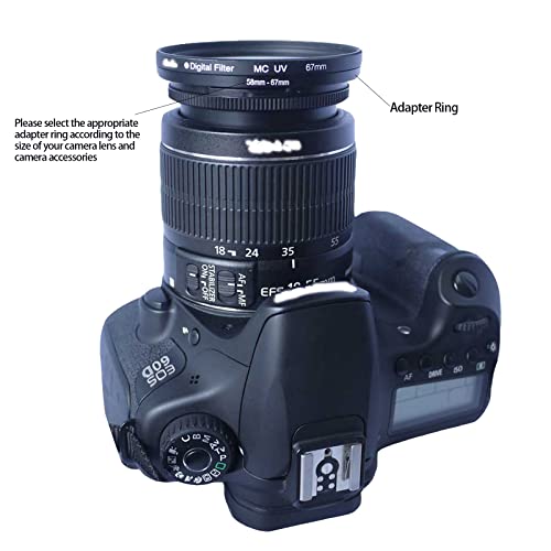 67Mm To 58Mm Step-Down Rings Filter Adapter For All Brands Uv Nd Cpl Metal Step-Down Rings Adapter Filter #TOP4