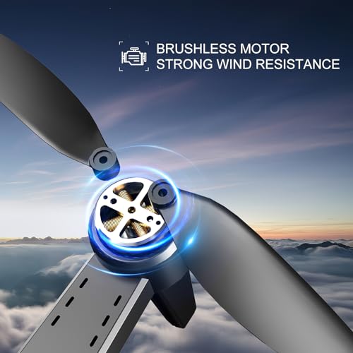 Kuppiceede BRUSHLESS DRONE Gps Drone With 4K Dual Camera For Adults,Foldable Hd Drones For Kids&Beginners,3000Mah Batteries*2,Optical Flow Localization,Surrounding Flight,Smart Return Home,Dual Shot Switching,Smart Around Obstacle Avoidance Aircraft,Gestures Selfie thumb #3