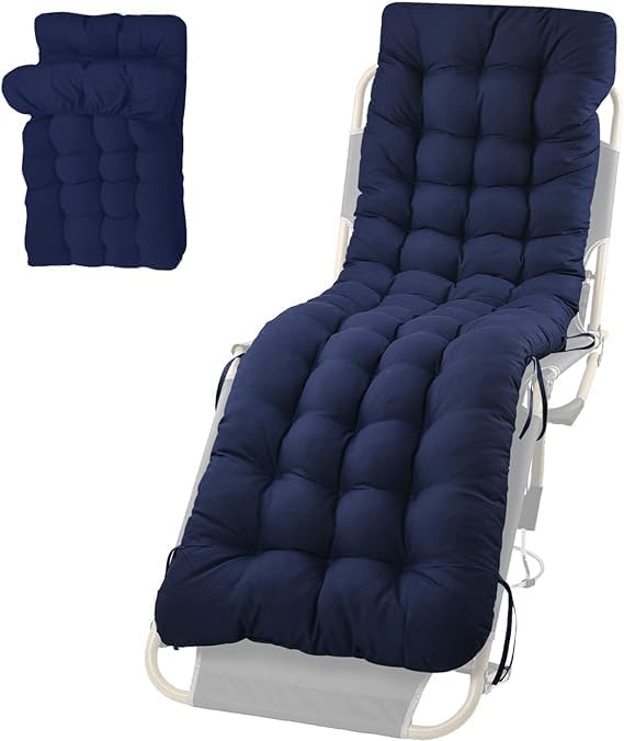 WildFun Sun Lounger Cushions Only, 170 * 53cm Garden Sunlounger