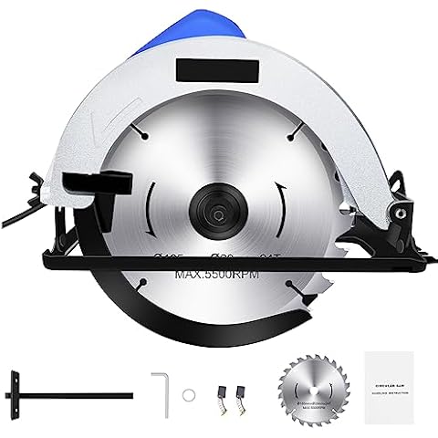 VickyHome 1500W Mini Circular Saw with Laser Cover