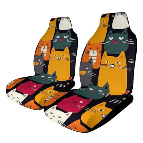 Housse de siège de voiture universelle facile à installer motif chat