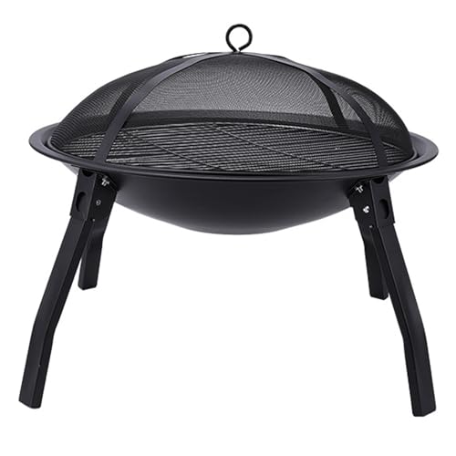 Barbacoa Carbon con Cubierta de Malla, VersáTil Barbacoas de Carbon de Acero Inoxidable con Cuerpo Reforzado, Parrilla Barbacoa Ideal para Acampar
