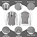 Retro Mens Tweed Herringbone Suits 3 Piece Men's Herringbone Tweed Jacket Wool Tuxedos Wedding Grooms Blazer Vest Pants Light Gray 3XL