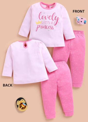 Image of LuvLap Baby Girls Regular Fit 100% Cotton Half Sleeves Girls Top CoSet Pack of 3