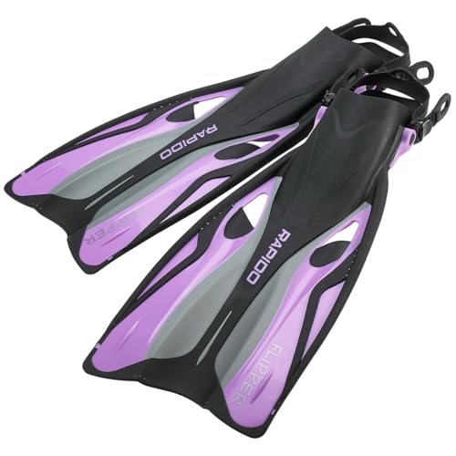 Rapido Flipper Open Heel Fins - Lilac, Small/Medium