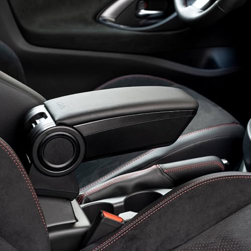 Rati Armster 3 Bracciolo Adatto Per Fiat 500 2016-2024 [Nero,Pelle Vegana] Bracciolo Centrale Retrofittabile Con Vano Portaoggetti - 5