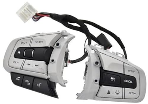 ZAPYVET Botón de control de crucero del coche, for JAZZ, for FIT 2020 2021 2023 Botón del interruptor del volante Botones de volumen del control de crucero del teléfono Piezas interiores del estilo de