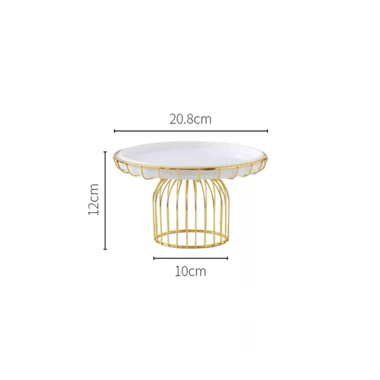 Soporte para Tartas Mesa de postre blanca y dorada, bandeja alta for aperitivos, bandeja for fiestas de cumpleaños, negocios, aperitivos, soporte de exhibición for bodas, soporte for pasteles y postre