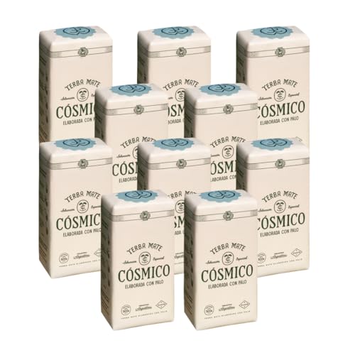 Image of Yerba Mate COSMICO, 10 PACK - 1.1 lb (500g), Premium Loose Leaf Argentine Tea, Gluten-Free, Large Leaf Low Dust Brew, Clean Energy
