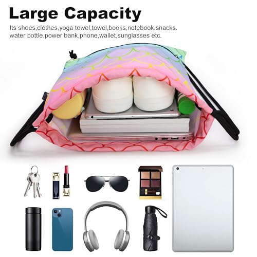 Image of HOLYLUCK Drawstring Backpack Bag Sport Gym Sackpack