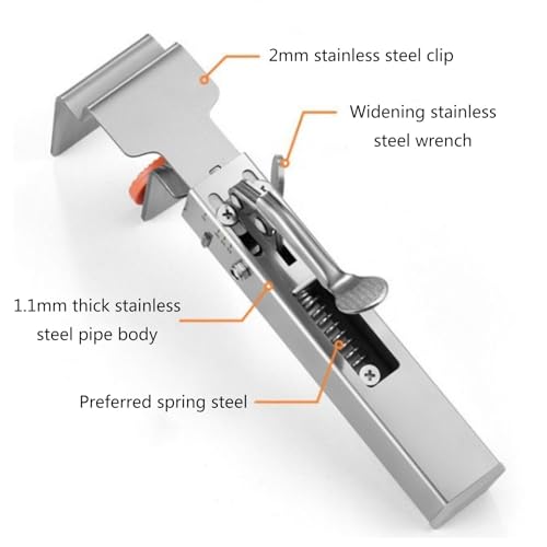 Pinces de rangement réglables durables en acier inoxydable pur - 4