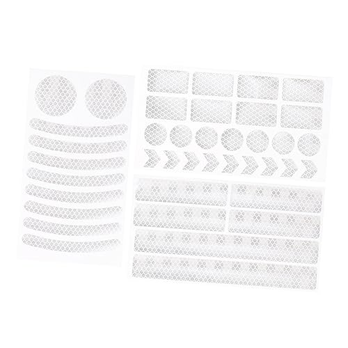 Abaodam Cycling Warning Stickers 42pcs Adhesive Reflective Strip Tape for Bicycles Roads