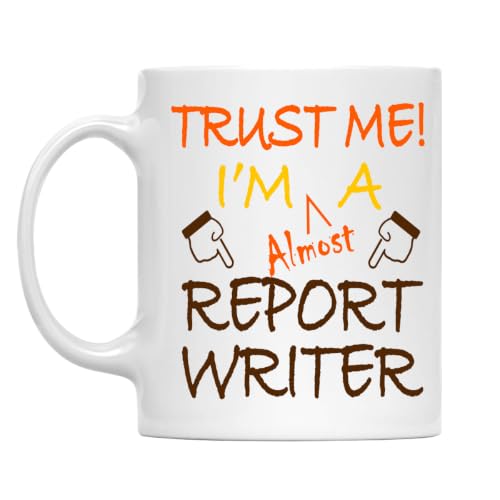 MONIZILUCKY Trust Me! Report Writer Mug, 11 Oz Two-Sided Ceramic Coffee Cup