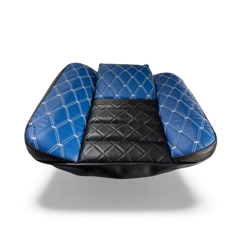 Image of Blue Premium Universal Tractor Seat Cover - Heavy-Duty Waterproof & Dustproof Cushion Protector | Fits All Models | Anti-Slip Design, Durable PU Leather | Farm, Garden & Lawn T R A C T O R Seat Cover
