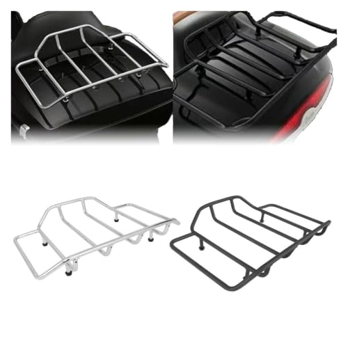 Porte-bagages de coffre moto finition chrome de qualité supérieure - 2