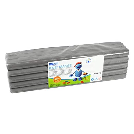 Becks Plastilin- plastilina, Color gris, 1000 g (B100503) , color/modelo surtido