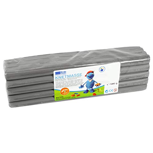 Becks Plastilin- plastilina, Color gris, 1000 g (B100503) , color/modelo surtido
