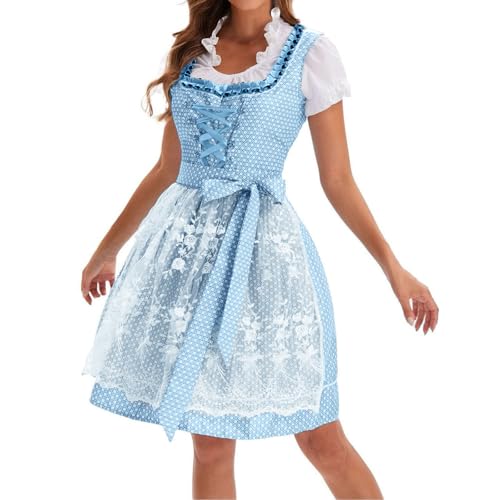 Dirndl Damen Midi Trachtenkleid...