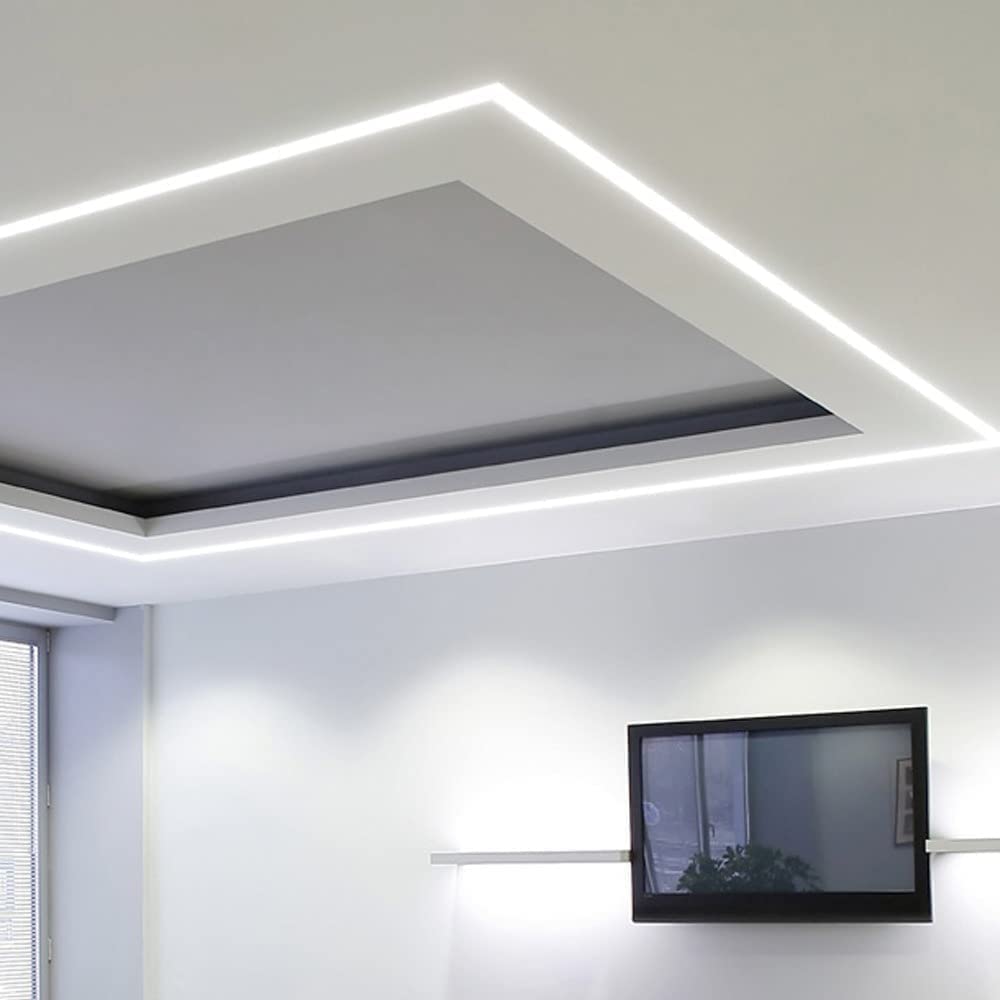 081 Store - Striscia LED 20 Metri Luce Bianca Fredda + 5 Spine, 220V, 60 LED/m - Strip Impermeabile Con Spina, Luci Da Soffitto, Cucina, Armadio, TV, Gaming