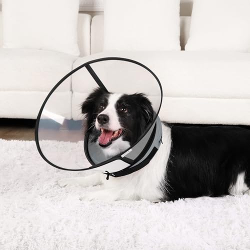Collerette pour chien en mousse confortable gris taille 2 - 7