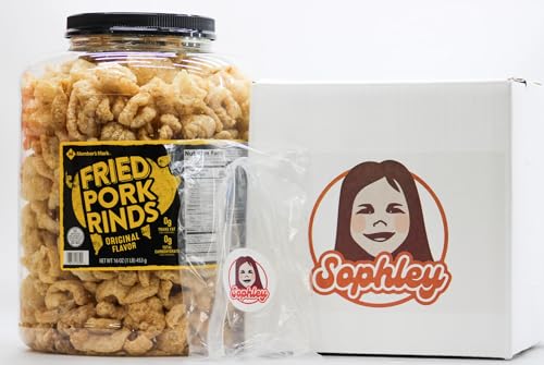 Member Mark Original Fried Pork Rinds (16 oz.) & a Sophley Tong