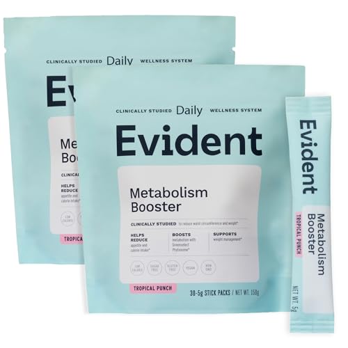 Metabolism Booster Stick Packs 2 Month Supply Weight Management Supplement with Chicory Root & Green Tea Extract to Help Reduce Appetite & Support Gut Health 60 Drink Packets for Women & Men