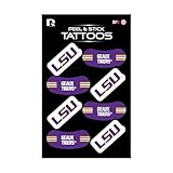 Rico Industries NCAA LSU Tigers Peel & Stick Temporary Tattoos - Eye Black - Game Day Approved!